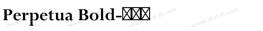 Perpetua Bold字体转换